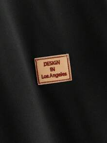 HIMLAND Men's Casual Everyday Commute Simple Versatile Letter Graphic Decor Short Sleeve T-Shirt And Drawstring Waist Long Pants Set, Spring/Summer/Autumn ,Men's Black Short Sleeve Tracksuit Set , Casual Summer Jogging Suit For Men ,Solid Color Crew Neck T-Shirt And Joggers ,Breathable Gym Workout Clothes Set ,Streetwear Style Lounge Set With Patch ,Soft Blend 2 Piece Outfit ,Travel Outfit Airport Style Men ,Men's 2 Piece Casual Tracksuit Men Summer Sweatsuit Mens Co-Ord Set Mens Jogger Set Men 2 Piece - Black - View 4