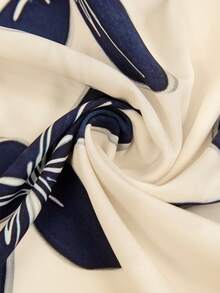 SHEIN Clasi 纯色露肩开衩袖白色衬衫 - 杏色 - 查看 8