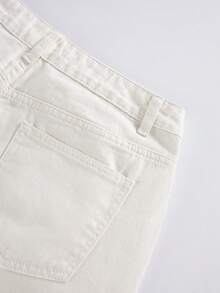 GlowEve Women's Simple Print White Jeans - Apricot - View 6