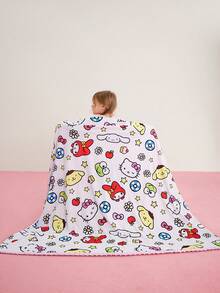 HELLO KITTY AND FRIENDS | SHEIN Chăn em bé cỡ lớn bằng nhung mềm mại và mịn màng - Nhiều màu - Xem 6