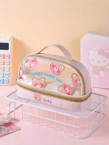 可爱铅笔盒大容量收纳笔袋高容量笔袋文具整理器学生办公学校用品 - #A - 查看 9