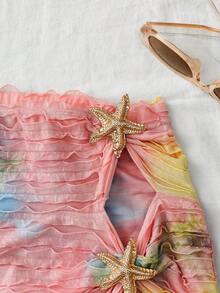 Roelina Women's Textured Tie-Dye Mini Skirt - Multicolor - View 2