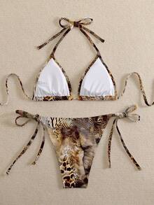 Swim Vcay Women's Ditsy Floral Bright-Color Cute Bikini Swimwear Suitable For Going Out For Summer Beach Vacation - Multicolor - View 2