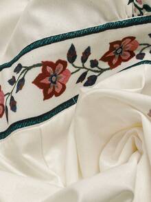 SHEIN Clasi 女士花卉波西米亚风优雅无袖系领连体裤 - 彩色 - 查看 6