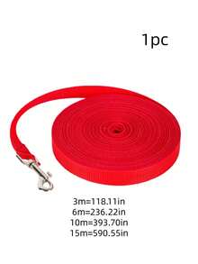 1pc Dog Leash.Sturdy And Durable, Suitable For Long-Distance Dog Walks. Features A High-Quality Hook That Is Durable, Bite-Proof, And Rust-Resistant; Suitable For Small, Medium, And Large Dogs - Red - View 5