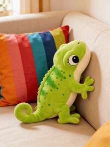 POKOJA LAND Chameleon Plush Doll, Green Chameleon Appearance, Soft And Comfortable Materials, Birthday Gifts For Girlfriend Boyfriend Friends, Home Decorations, Creative Desktop Collectibles - Multicolor - View 1