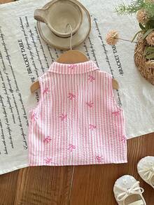 SHEIN Baby Girl Floral Print Casual Woven Shirt, Summer - Multicolor - View 2