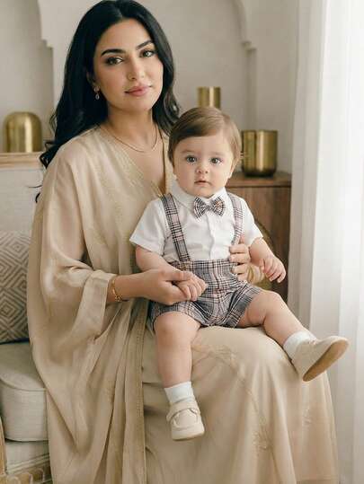 2pcs Baby Boys Short Sleeve Shirt Jumpsuit With Bowtie & Plaid Suspenders Shorts, Gentleman Outfit Suitable For Festivals And Outdoor Activities, Summer Toddler Suit Bow Tie Baby Boy Elegant Clothes Baby Boy Gentleman Outfit Baby Boy Plaid Outfit Boy Summer Outfit Set Vintage Clothes Baby Baby Boy Short Sleeve Suits