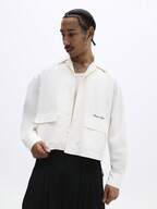 Long Sleeve Revere Collar Shirt With Pockets