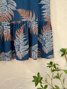 EMERY ROSE 大码女式春季休闲度假绿色格子长裙 - 綠色 - 查看 4