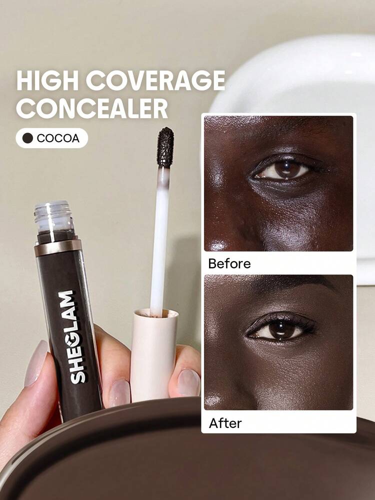 Like Magic 12Hr Full Coverage Concealer-Cocoa  Matte Liquid Concealer Long Lasting Brightening Color Corrector Weightless All-Day Long Lasting Hydrating Concealer Brand Beauty Makeup Face Paint Cosmetic For Women Girls Perfect For Spring Summer Ideal For Y2K Fancy Fashion Suitable For Birthday Mother'S Day Gift Rave Party Ready Best Color