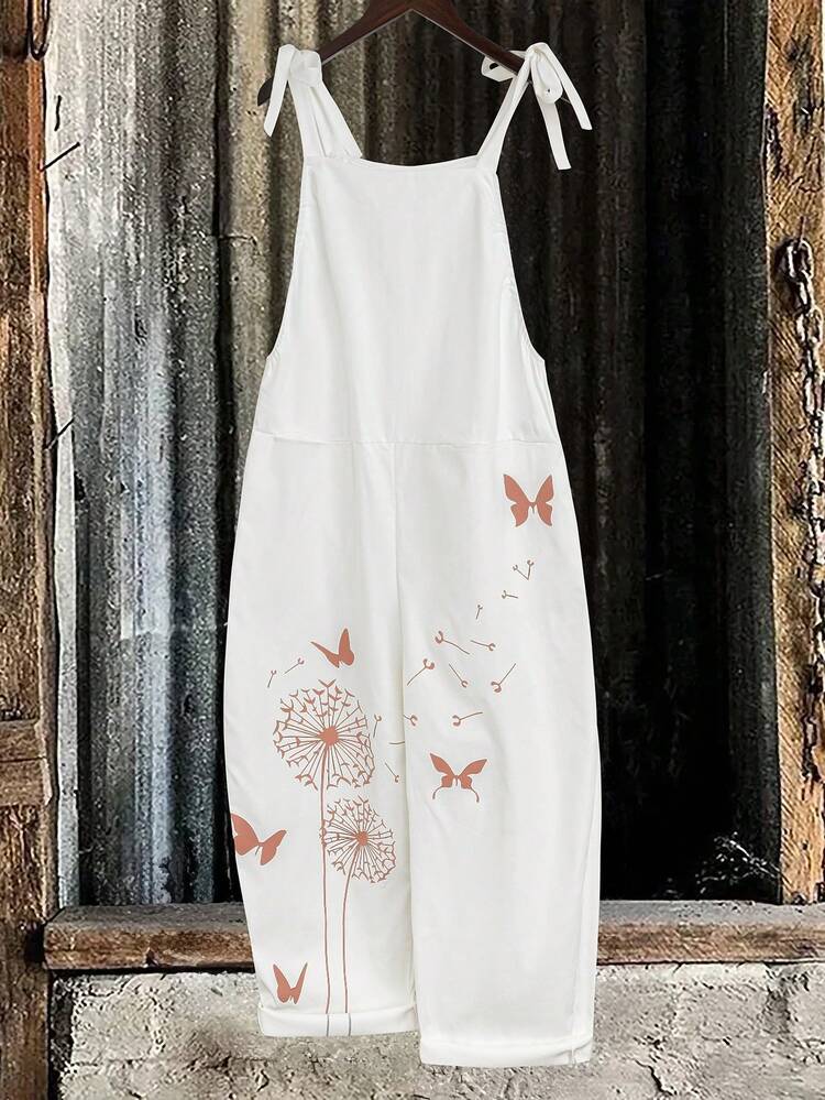 EMERY ROSE Women's Butterfly & Dandelion Print Camisole Jumpsuit - Multicolor - View 1