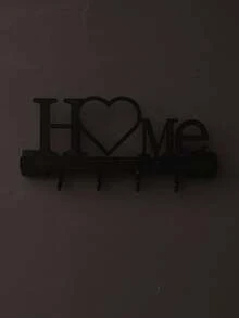 1个家用钥匙架，墙面玄关置物架，悬挂式钥匙收纳架，带挂钩，无需打孔，家居客厅装饰 - 彩色 - 查看 2