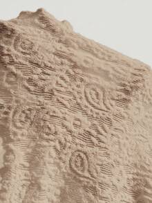 Bohemela 波西米亚风佩斯利提花针织吊带背心，女士修身廓形，夏季度假风格 - 卡其色 - 查看 7