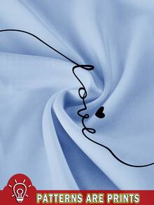 Attitoon Set de 3 camisetas cortas de mujer de cuello redondo, manga corta y ajustadas con estampado minimalista y de corazón - Multicolor - Ver 6