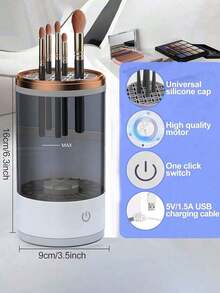 SHEIN 三合一自动化妆刷清洁烘干机 - 适合化妆爱好者 - 彩色 - 查看 14