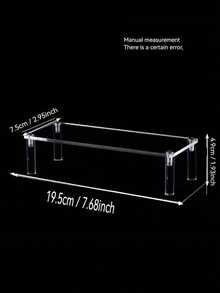 1件装奢华透明亚克力多层香水展示架 | 房间美容收纳展示架 家居装饰 返校季房间装饰 学习用品 - 彩色 - 查看 10