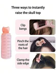 1个/2个/3个/6个/9个装 便携式法式蓬松卷发棒 无加热卷发器 打造蓬松波浪卷发 盘发造型 沙龙级家用美发造型工具配件 旅行必备 蓬松卷发棒套装 发夹 美妆必备 护发 - 彩色 - 查看 2