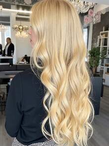 20pcs Straight Tape In 100% Human Hair Extension For Salon Silky Seamless Invisible Golden Blonde 613 Color For Thin Hair Woman Top Quality Highlight Color Hair Extensions Longlasting Hair Flower Hair Clip - S613 - View 4