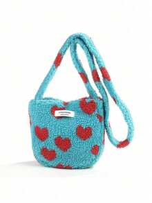 Joivida 新款韩版女士羊毛绒单肩包 时尚休闲大容量斜挎包