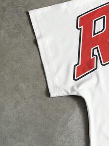 PAVTROS 男士嘻哈印花刺绣短袖T恤 - 彩色 - 查看 5