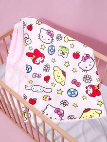 HELLO KITTY AND FRIENDS | SHEIN Chăn em bé cỡ lớn bằng nhung mềm mại và mịn màng - Nhiều màu - Xem 4