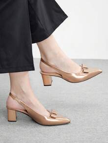 CUCCOO BIZCHIC Tacones para mujer - Oro rosa - Ver 3