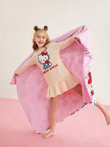 HELLO KITTY AND FRIENDS | SHEIN Chăn em bé cỡ lớn bằng nhung mềm mại và mịn màng - Nhiều màu - Xem 8