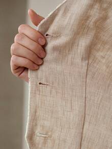 MOTF PREMIUM Bộ đồ thời trang nữ 2 món gồm áo không tay thiết kế khoét lỗ và quần dài xếp ly. - Màu Khaki - Xem 5