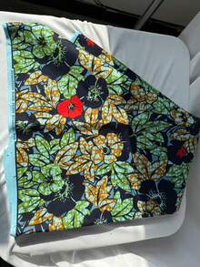 色彩缤纷的非洲蜡染布 – 100% 涤纶安卡拉印花布，适用于缝纫和服装设计 – 柔软面料，适合制作传统服装、工艺品和配饰 - 彩色 - 查看 5