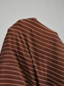 Ontre 2026SS New Spring/Summer Women Striped Waist-Cinched Mid-Length Dress, Business Casual Commuter Wear - Dark Brown - View 9