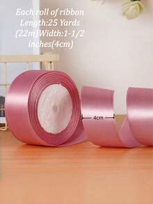 1/5 PCS For Artificial Rose Making Gift Wrapping Multicolor Satin Ribbon Wedding Party Christmas Birthday Celebration DIY Craft Supplies Home Decor Festive Decoration - Red Bean Paste Powder - View 2