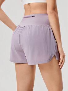 OutZeal Gym Shorts Women Sports Shorts Tennis Workout Summer Tummy Control Built-In Shorts Active Bottoms - Dusty Purple - View 8