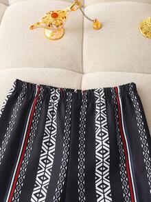 Baby Boy/Girl Unisex Infant Toddler 0-3Y Cartoon Print White Knit Crew Neck Short Sleeve T-Shirt & Elastic Waist Striped Woven Pants & Striped Woven Vest, Suitable For Casual Activities, Festivals, Evening Events, Spring/Summer Outdoor Leisure - Multicolor - View 5