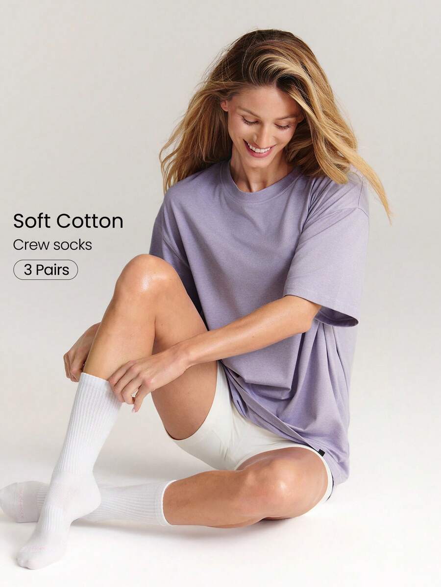 GLOWMODE 2双装儿童舒适发光柔软无缝袜头logo宽松袜户外日常休闲穿着