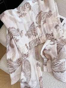 GlowEve Women's Fashionable Cashew Print Loose Fit Pants