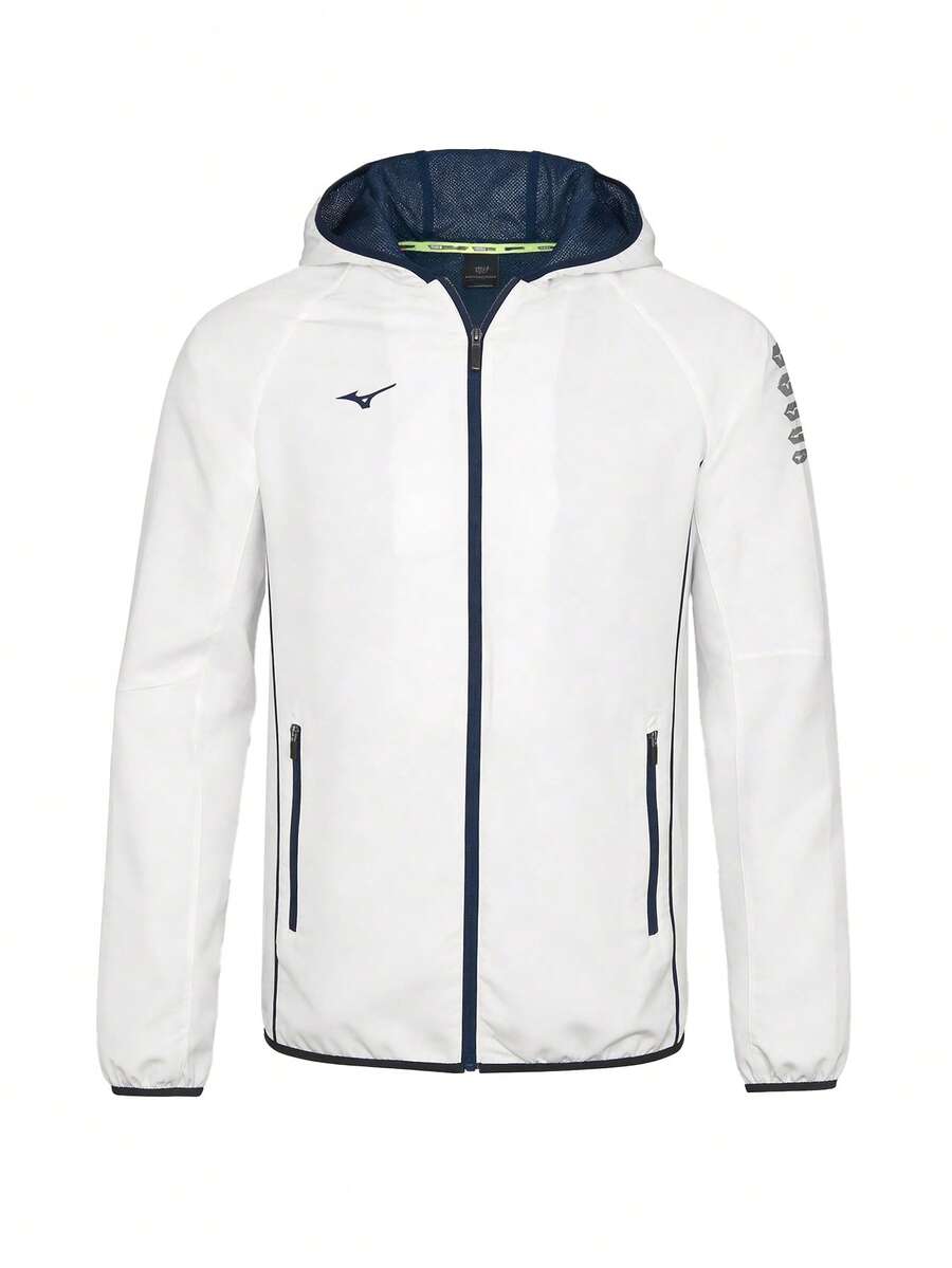 Mizuno Men's Sports Jackets White - Black and White - View 1