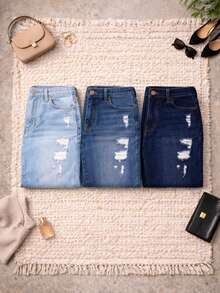 Set de 3 Jeans Mujer Skinny Ajuste Perfecto| Comodidad y Estilo Diario - Multicolor - Ver 4