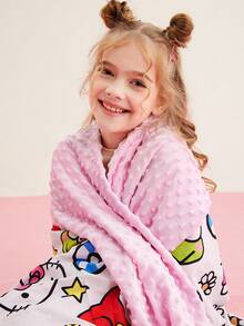 HELLO KITTY AND FRIENDS | SHEIN Chăn em bé cỡ lớn bằng nhung mềm mại và mịn màng - Nhiều màu - Xem 2