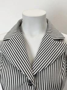 SHEIN Jeanoir Casual Striped Sleeveless Shirt, Suitable For Summer Commute - Multicolor - View 4