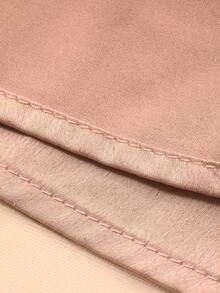 DAZY 女士蕾丝面料吊带芭蕾舞裙，饰有蝴蝶结，修身薄纱连衣裙 - 藕粉色 - 查看 7