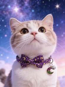 PETSIN 1 件装宠物星月项圈，颈围可调节，猫狗项圈，宠物节日礼物，斋月生日宠物配饰，宠物用品 - 彩色 - 查看 17