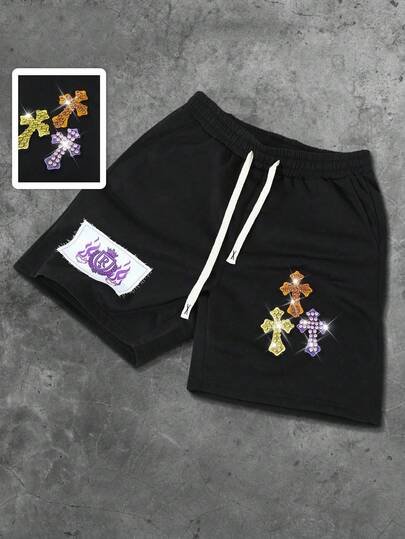 Street Life Pantaloncini casual unisex con grafica di testo in inglese americano