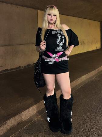 J-Fashion Robe moulante mini asymétrique à bretelles fines avec imprimé zébré sexy rétro pour femmes en grande taille