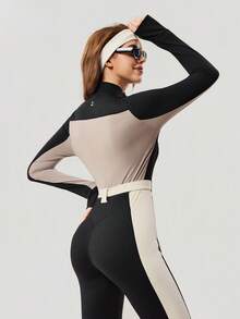 OutZeal Women Outdoor Jumpsuit Daily Casual Quick-Drying Buttery Soft Flared Hems With Pockets - Black and White - View 7