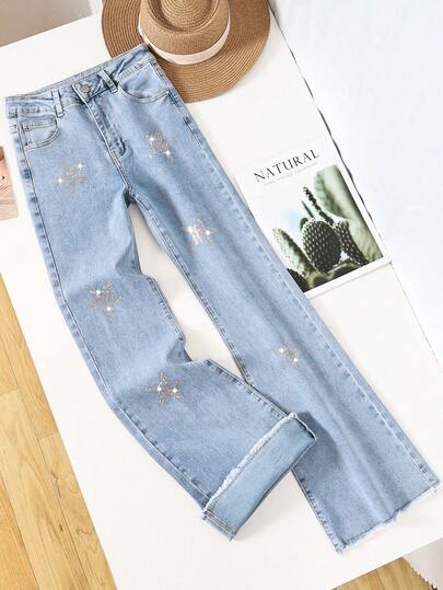 Pantalones acampanado de mujer pantalones vaqueros para mujer pantalones de mujer pantalones vaqueros pantalon de mezclilla dama pantalon de mezclilla dama