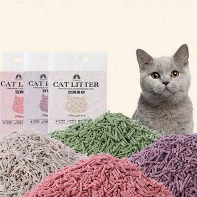 2.3kg/6L Instant Original Flavor Tofu Cat Litter, Non Stick To The Bottom And Wall