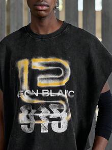 NEON BLANC T-shirt standard décontracté pour hommes, manches courtes, col rond, couleur noire avec motif imprimé de flocons de neige, été - Noir - Voir 5