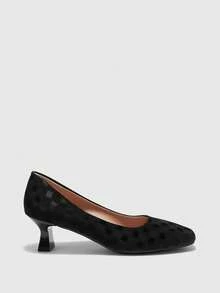 CUCCOO BIZCHIC Damen elegante Büro-Minimalistische Pumps mit quadratischer Zehenform - Schwarz - Übersicht 2