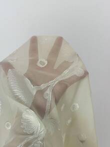 Aloruh Áo kiểu Bohemian dáng rộng, tay loe, cổ chữ V sâu, chất liệu xuyên thấu, gợi cảm dành cho nữ. - Màu be - Xem 8